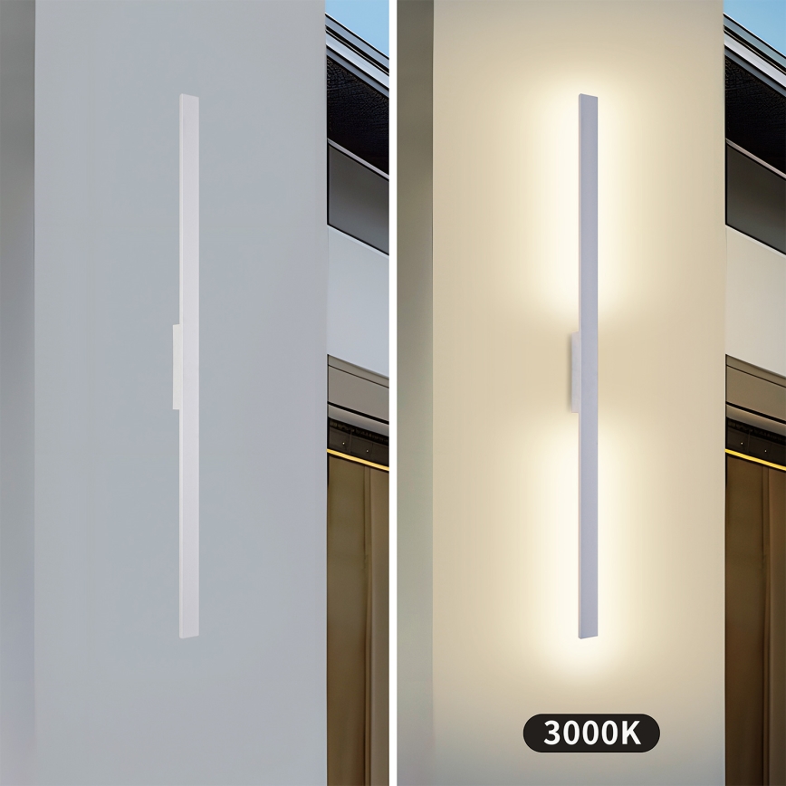 Brilagi - Εξωτερικό επιτοίχιο φωτιστικό LED LUNA LED/24W/230V 3000K IP65 100 cm λευκό CRI 90