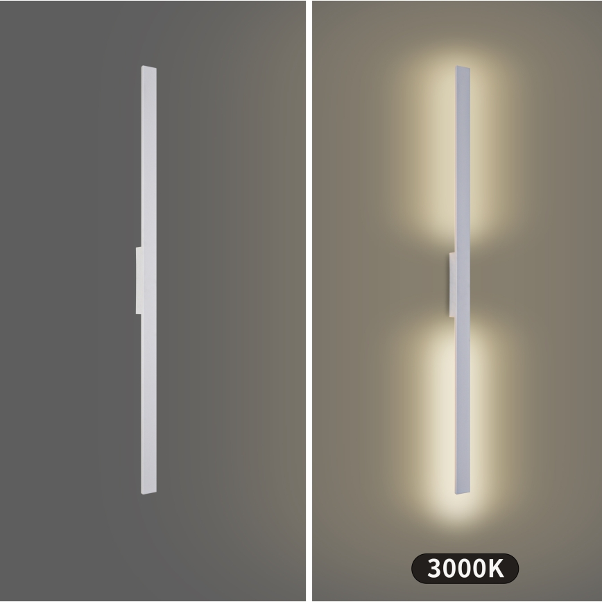Brilagi - Εξωτερικό επιτοίχιο φωτιστικό LED LUNA LED/24W/230V 3000K IP65 100 cm λευκό CRI 90