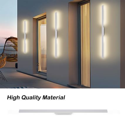 Brilagi - Εξωτερικό επιτοίχιο φωτιστικό LED LUNA LED/24W/230V 3000K IP65 100 cm λευκό CRI 90