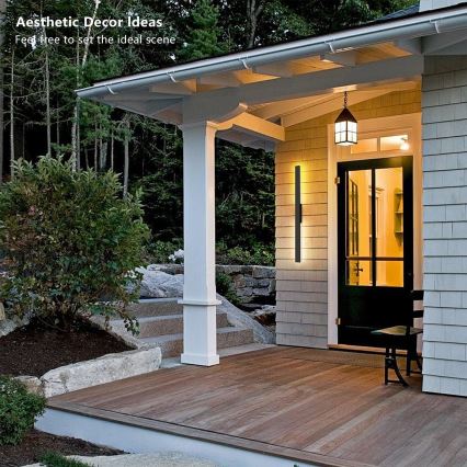 Brilagi - Εξωτερικό επιτοίχιο φωτιστικό LED LUNA LED/24W/230V 4000K IP65 100 cm μαύρο CRI 90