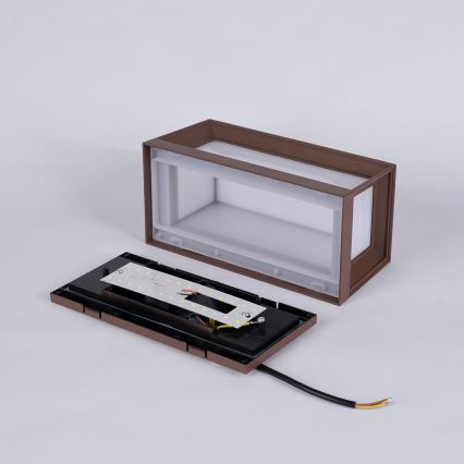 Brilagi - Εξωτερικό επιτοίχιο φωτιστικό LED PARKER LED/12W/230V 3000/4500/6000K καφέ IP44