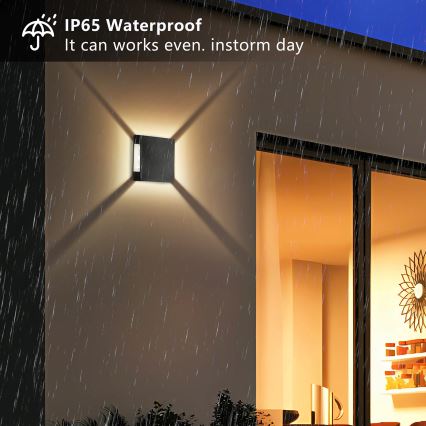 Brilagi - Εξωτερικό επιτοίχιο φωτιστικό LED QUADRAY LED/4W/230V μαύρο IP65