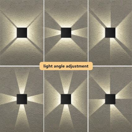 Brilagi - Εξωτερικό επιτοίχιο φωτιστικό LED QUADRAY LED/4W/230V μαύρο IP65