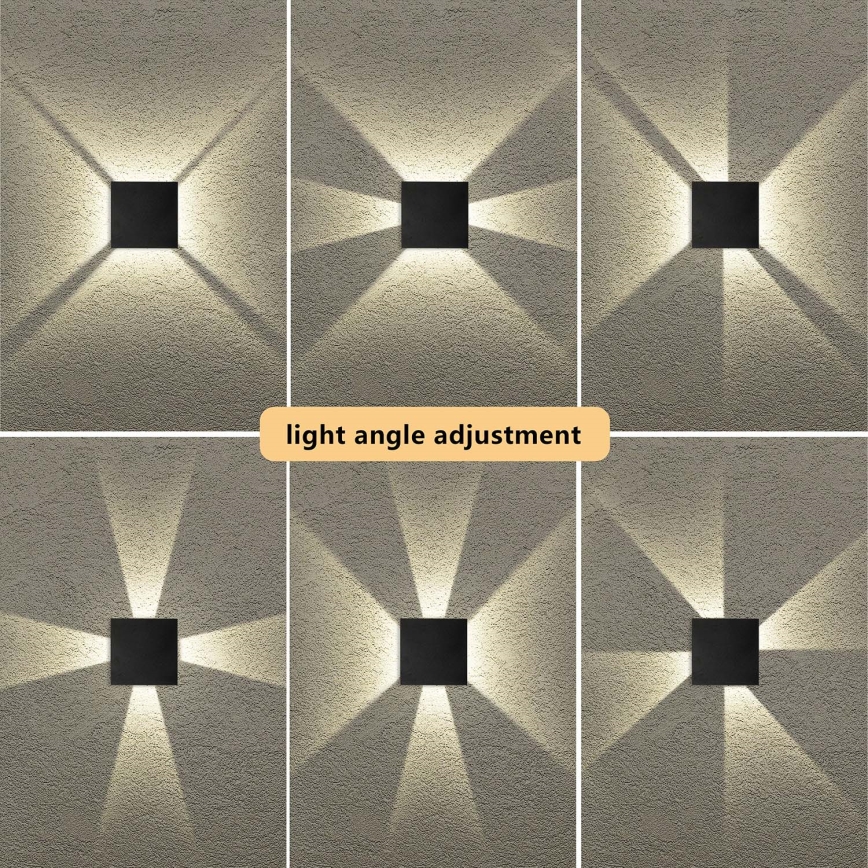 Brilagi - Εξωτερικό επιτοίχιο φωτιστικό LED QUADRAY LED/4W/230V μαύρο IP65