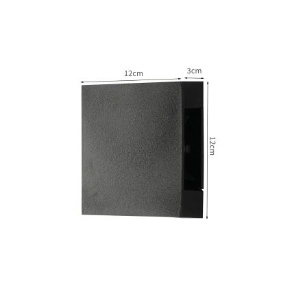 Brilagi - Εξωτερικό επιτοίχιο φωτιστικό LED QUADRAY LED/4W/230V μαύρο IP65