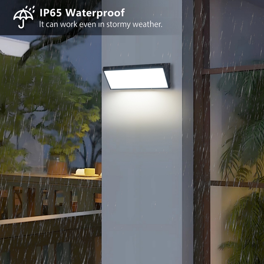 Brilagi - Εξωτερικό επιτοίχιο φωτιστικό LED TRIANGLE LED/42W/230V μαύρο IP65