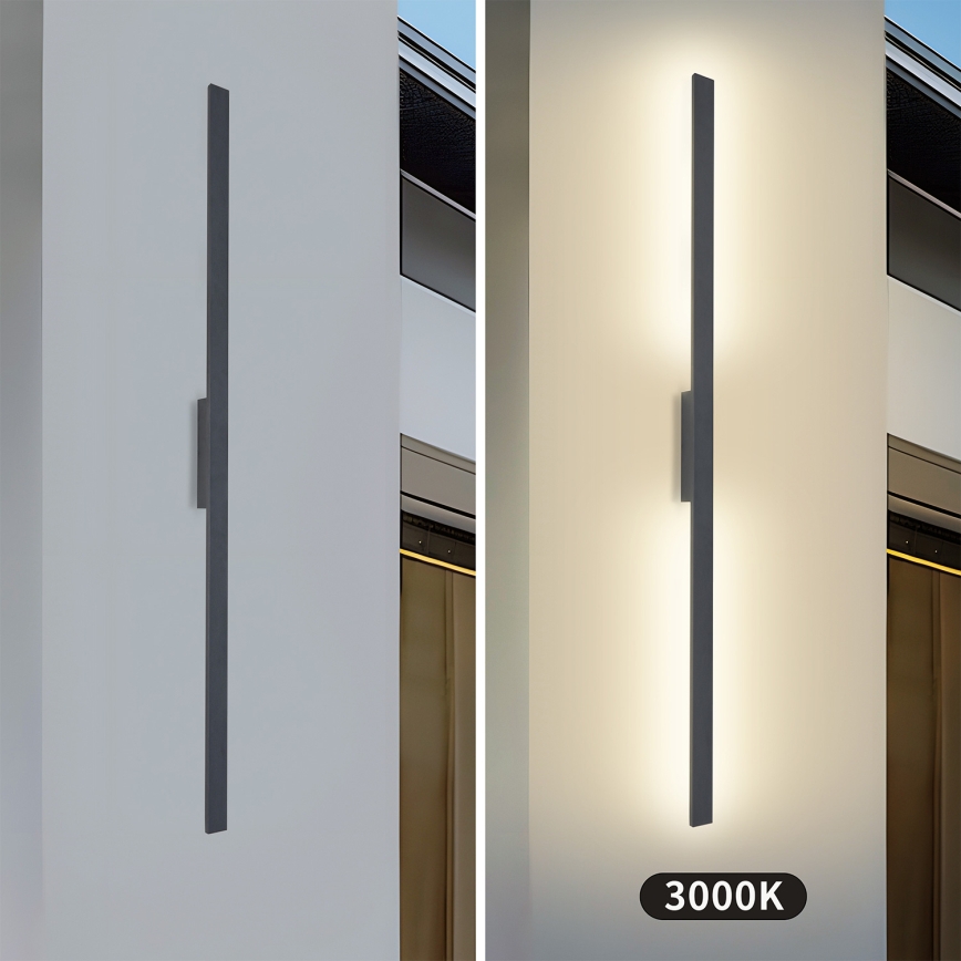 Brilagi - Εξωτερικό επιτοίχιο φωτιστικό LED LUNA LED/30W/230V 3000K IP65 150 cm ανθρακί CRI 90