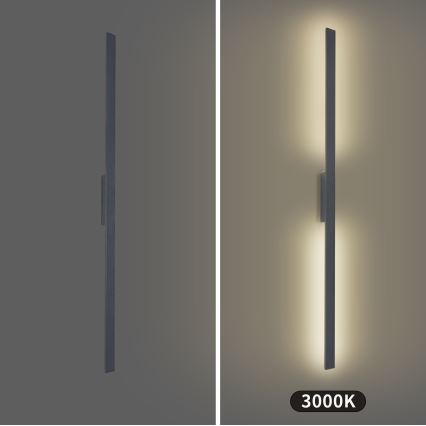 Brilagi - Εξωτερικό επιτοίχιο φωτιστικό LED LUNA LED/30W/230V 3000K IP65 150 cm ανθρακί CRI 90