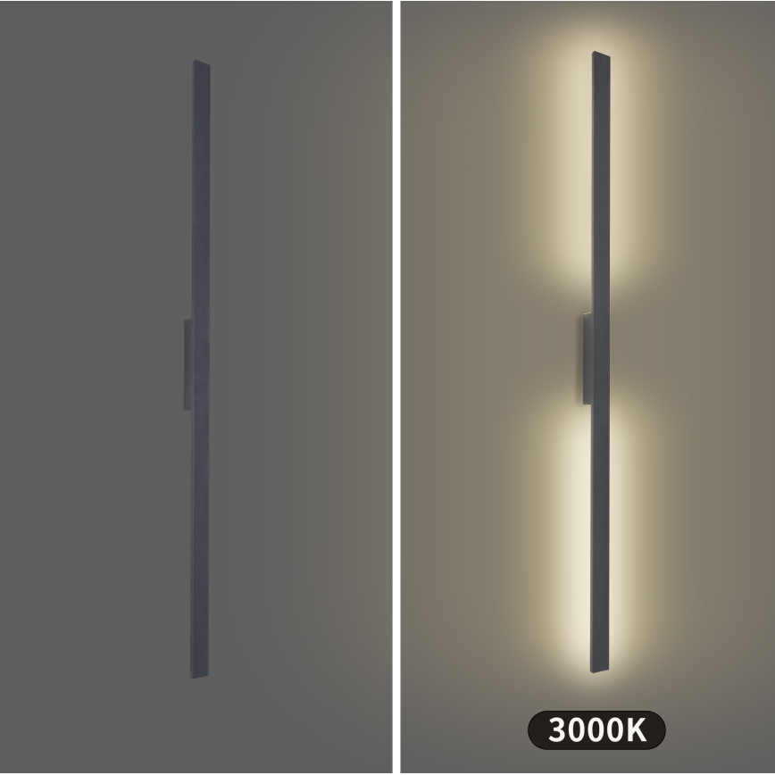 Brilagi - Εξωτερικό επιτοίχιο φωτιστικό LED LUNA LED/30W/230V 3000K IP65 150 cm ανθρακί CRI 90