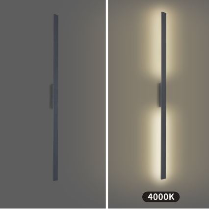 Brilagi - Εξωτερικό επιτοίχιο φωτιστικό LED LUNA 30W/230V 4000K IP65 150 cm ανθρακί CRI 90