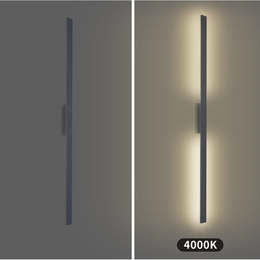 Brilagi - Εξωτερικό επιτοίχιο φωτιστικό LED LUNA 30W/230V 4000K IP65 150 cm ανθρακί CRI 90