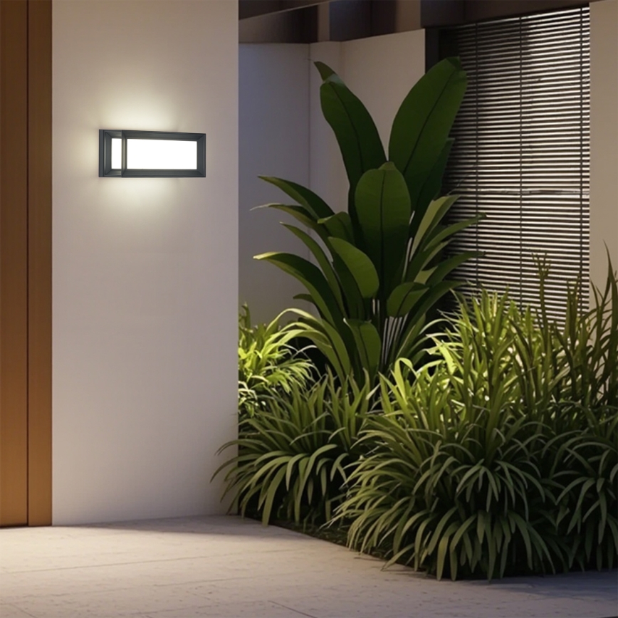 Brilagi - LED εξωτερικό επιτοίχιο φωτιστικό PARKER LED/12W/230V 3000/4500/6000K ανθρακί IP44