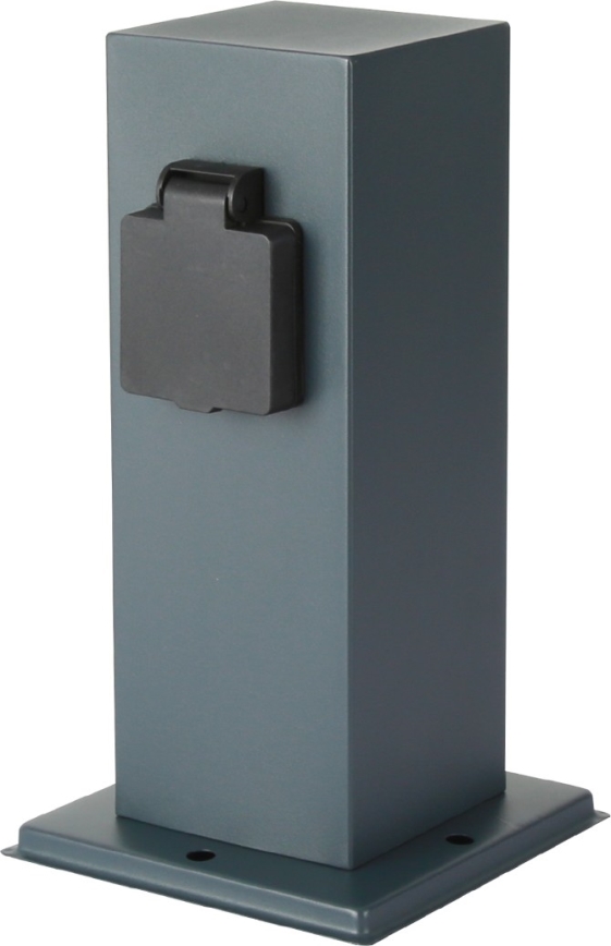Brilagi - Εξωτερικός κολωνάκι πρίζας PILLAR 1Z SCHUKO 230V IP44 ανθρακί