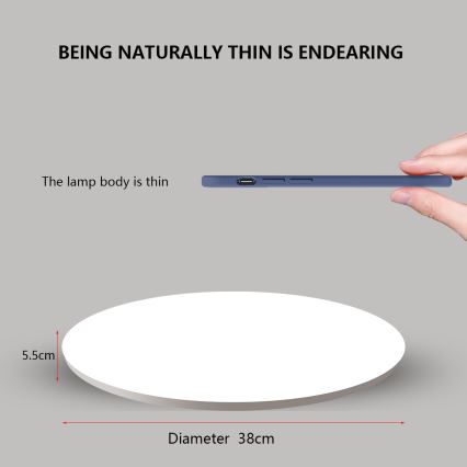 Brilagi - Ρυθμιζόμενο φωτιστικό οροφής LED SMART 24W/230V Ø 38 cm 2700-6500K Wi‑Fi Tuya + τηλεχειριστήριο