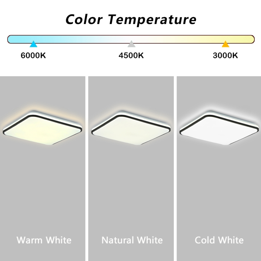 Brilagi - Ρυθμιζόμενο φωτιστικό οροφής LED SMART LED/36W/230V 53x53 cm 3000-6000K Wi-Fi Tuya Beacon + τηλεχειριστήριο