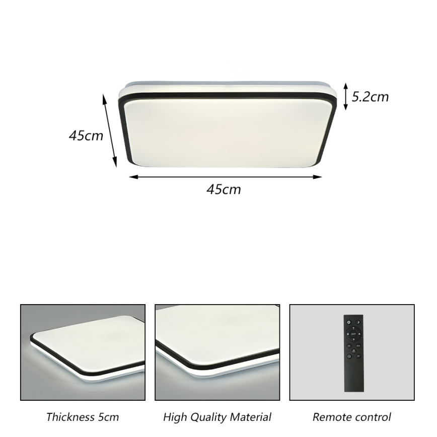 Brilagi - Ρυθμιζόμενο φωτιστικό οροφής LED SMART LED/36W/230V 53x53 cm 3000-6000K Wi-Fi Tuya Beacon + τηλεχειριστήριο