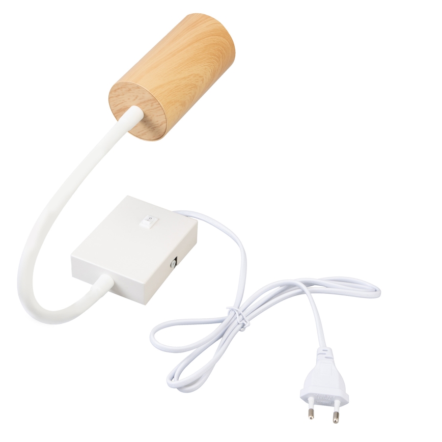 Brilagi - Εύκαμπτο φωτιστικό τοίχου SELE 1xGU10/30W/230V λευκό/δρύινο ντεκόρ