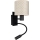 Brilagi - Ευέλικτο επιτοίχιο φωτιστικό LED BOBO 1xE27/25W/230V + LED/3W μαύρο/μπεζ/πουά