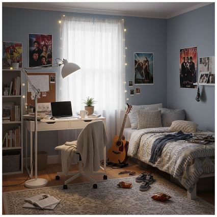 Brilagi - Ευέλικτο επιδαπέδιο φωτιστικό TASKER 1xE27/60W/230V 157 cm λευκό