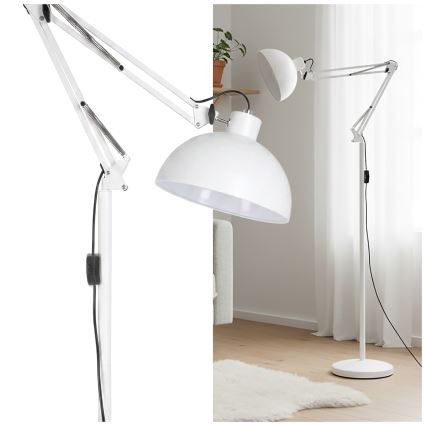 Brilagi - Ευέλικτο επιδαπέδιο φωτιστικό TASKER 1xE27/60W/230V 157 cm λευκό