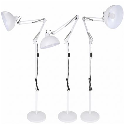 Brilagi - Ευέλικτο επιδαπέδιο φωτιστικό TASKER 1xE27/60W/230V 157 cm λευκό