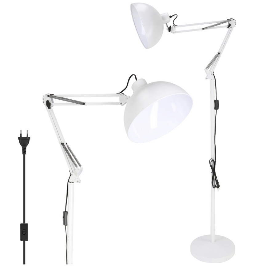 Brilagi - Ευέλικτο επιδαπέδιο φωτιστικό TASKER 1xE27/60W/230V 157 cm λευκό