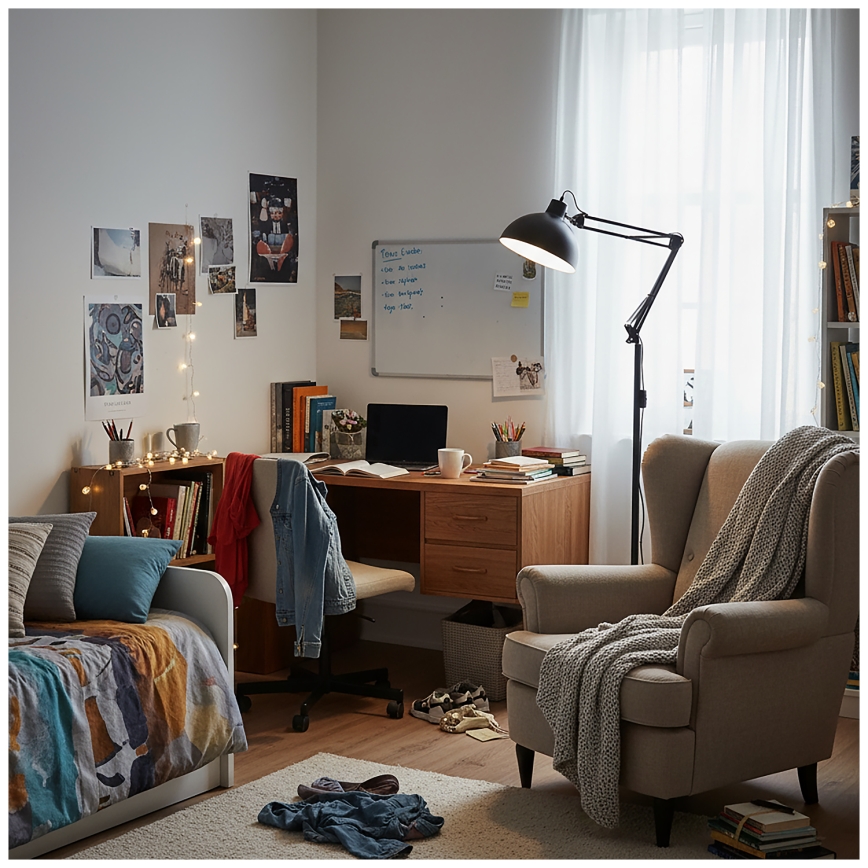 Brilagi - Ευέλικτο επιδαπέδιο φωτιστικό TASKER 1xE27/60W/230V 157 cm μαύρο