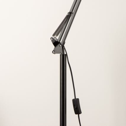 Brilagi - Ευέλικτο επιδαπέδιο φωτιστικό TASKER 1xE27/60W/230V 184 cm μαύρο