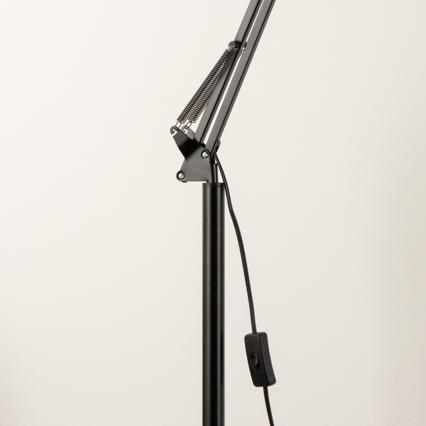 Brilagi - Ευέλικτο επιδαπέδιο φωτιστικό TASKER 1xE27/60W/230V 184 cm μαύρο