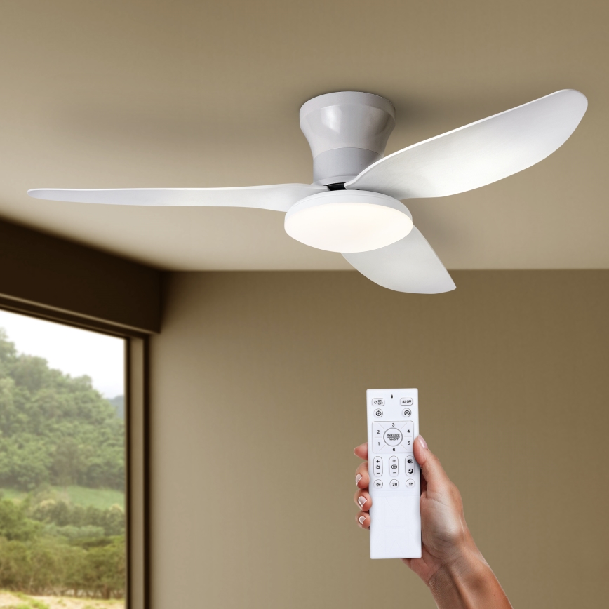 Brilagi - Ανεμιστήρας οροφής LED Dimmable LED/30W/230V 3000-6500K λευκό + τηλεχειριστήριο