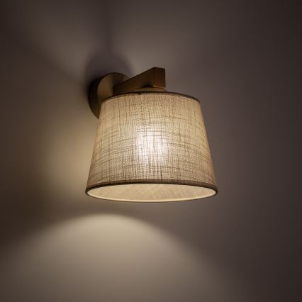 Brilagi - Απλίκα τοίχου LATTE SABIA 1xE27/60W/230V πεύκο/μπεζ