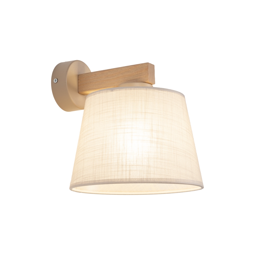 Brilagi - Απλίκα τοίχου LATTE SABIA 1xE27/60W/230V πεύκο/μπεζ
