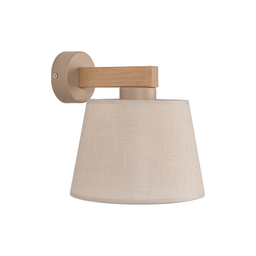 Brilagi - Απλίκα τοίχου LATTE SABIA 1xE27/60W/230V πεύκο/μπεζ