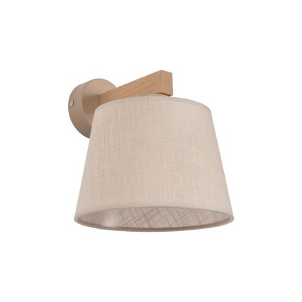 Brilagi - Απλίκα τοίχου LATTE SABIA 1xE27/60W/230V πεύκο/μπεζ