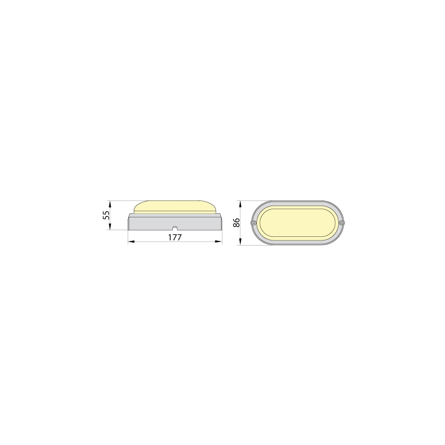 Brilagi - Βιομηχανικό φως οροφής LED SIMA LED/12W/230V IP65 μαύρο
