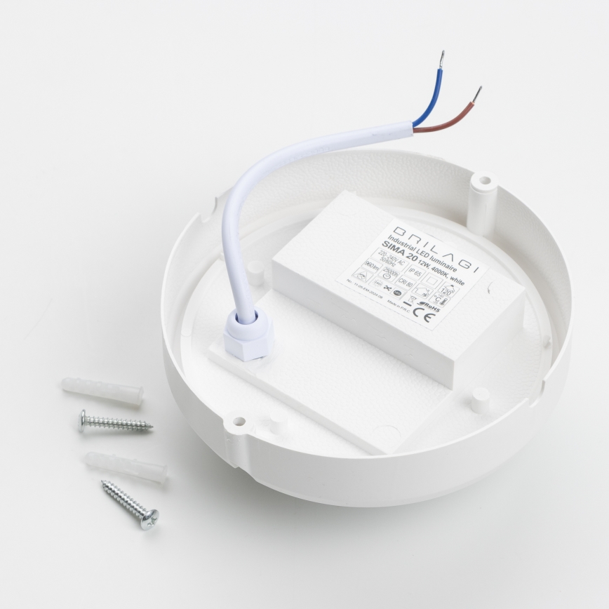 Brilagi - Βιομηχανικό φως οροφής LED SIMA LED/12W/230V IP65 λευκό