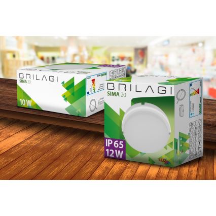 Brilagi - Βιομηχανικό φως οροφής LED SIMA LED/12W/230V IP65 μαύρο