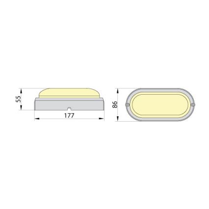 Brilagi - Βιομηχανικό φως οροφής LED SIMA LED/12W/230V IP65 μαύρο