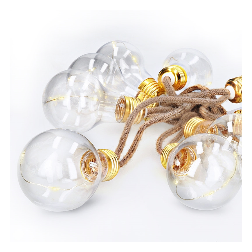 Brilagi - Διακοσμητική γιρλάντα LED 10xLED/3xAA 1,8m ζεστό λευκό