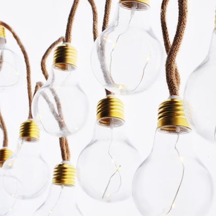 Brilagi - Διακοσμητική γιρλάντα LED 10xLED/3xAA 1,8m ζεστό λευκό