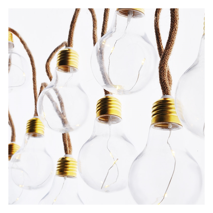 Brilagi - Διακοσμητική γιρλάντα LED 10xLED/3xAA 1,8m ζεστό λευκό