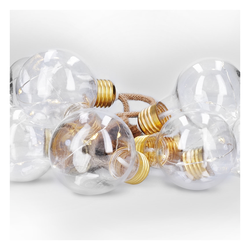 Brilagi - Διακοσμητική γιρλάντα LED 10xLED/3xAA 1,8m ζεστό λευκό