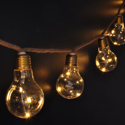 Brilagi - Διακοσμητική γιρλάντα LED 10xLED/3xAA 1,8m θερμό λευκό