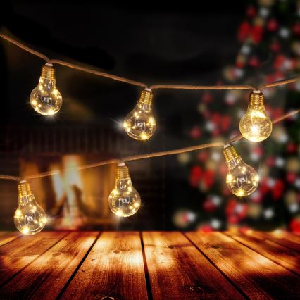 Brilagi - Διακοσμητική γιρλάντα LED 10xLED/3xAA 1,8m θερμό λευκό