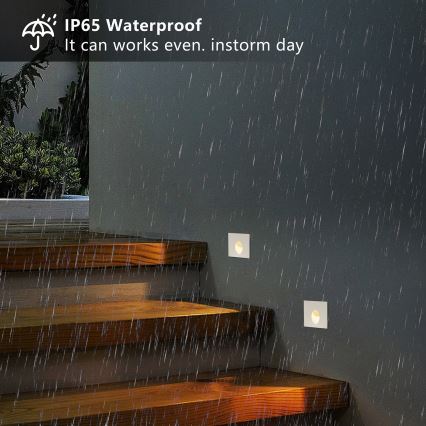 Brilagi - Εντοιχισμένο εξωτερικό φωτιστικό LED STAIRDOT LED/2W/230V λευκό IP65 τετράγωνο