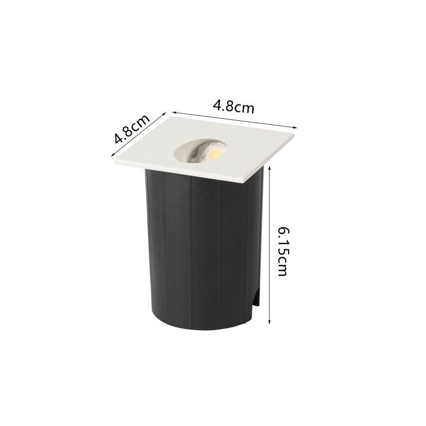 Brilagi - Εντοιχισμένο εξωτερικό φωτιστικό LED STAIRDOT LED/2W/230V λευκό IP65 τετράγωνο