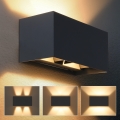 Brilagi - Εξωτερικό επιτοίχιο φωτιστικό LED DOUBLE CUBE LED/12W/230V ανθρακί IP65