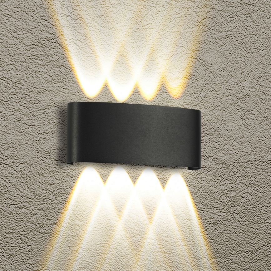 Brilagi - Εξωτερικό επιτοίχιο φωτιστικό LED FLAREBOX LED/8W/230V μαύρο IP65