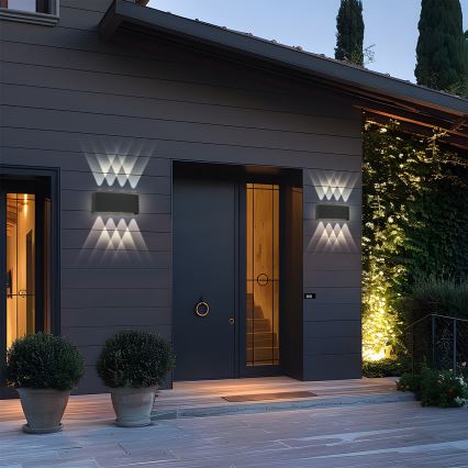 Brilagi - Εξωτερικό επιτοίχιο φωτιστικό LED FLAREBOX LED/8W/230V μαύρο IP65