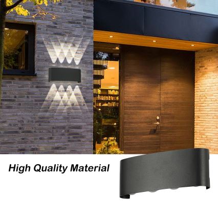 Brilagi - Εξωτερικό επιτοίχιο φωτιστικό LED FLAREBOX LED/8W/230V μαύρο IP65